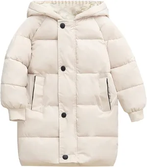 Coat for Toddler Girls 4t Children's Down Padded Jacket Long Cotton Padded Jacket Baby Big Girls Winter Jacket