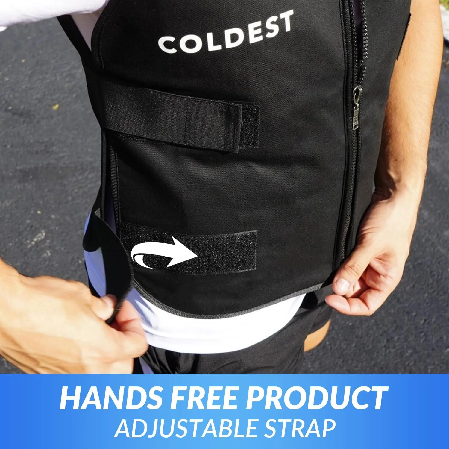Coldest Cooling Jacket, Reusable Ice Packs for Hot Weather, Ice Vest for Men & Women, Cycling, Running, Athletes