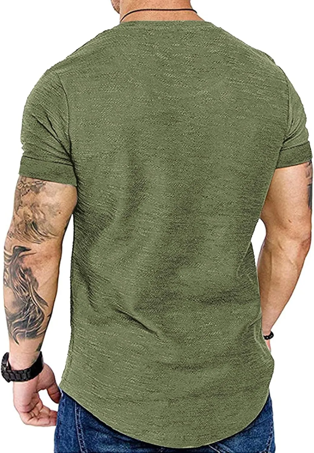 COOFANDY Men Muscle Workout T Shirt Gym Bodybuilding Active Short Sleeve Tee Top Black