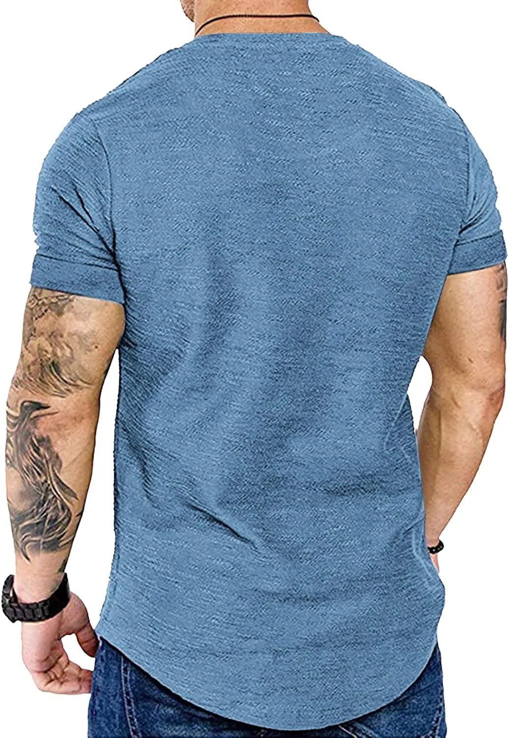COOFANDY Mens 2 Pack Muscle V Neck T Shirt Fitted Gym Workout Short Sleeve Bodybuilding Tee