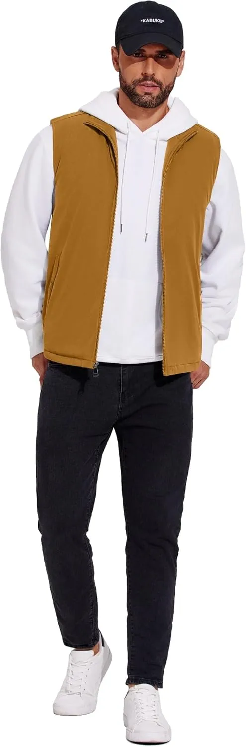COOFANDY Men's Casual Outerwear Vest Lightweight Full-Zip Sleeveless Jacket Outdoor Hiking Travel Golf Vest with Pockets