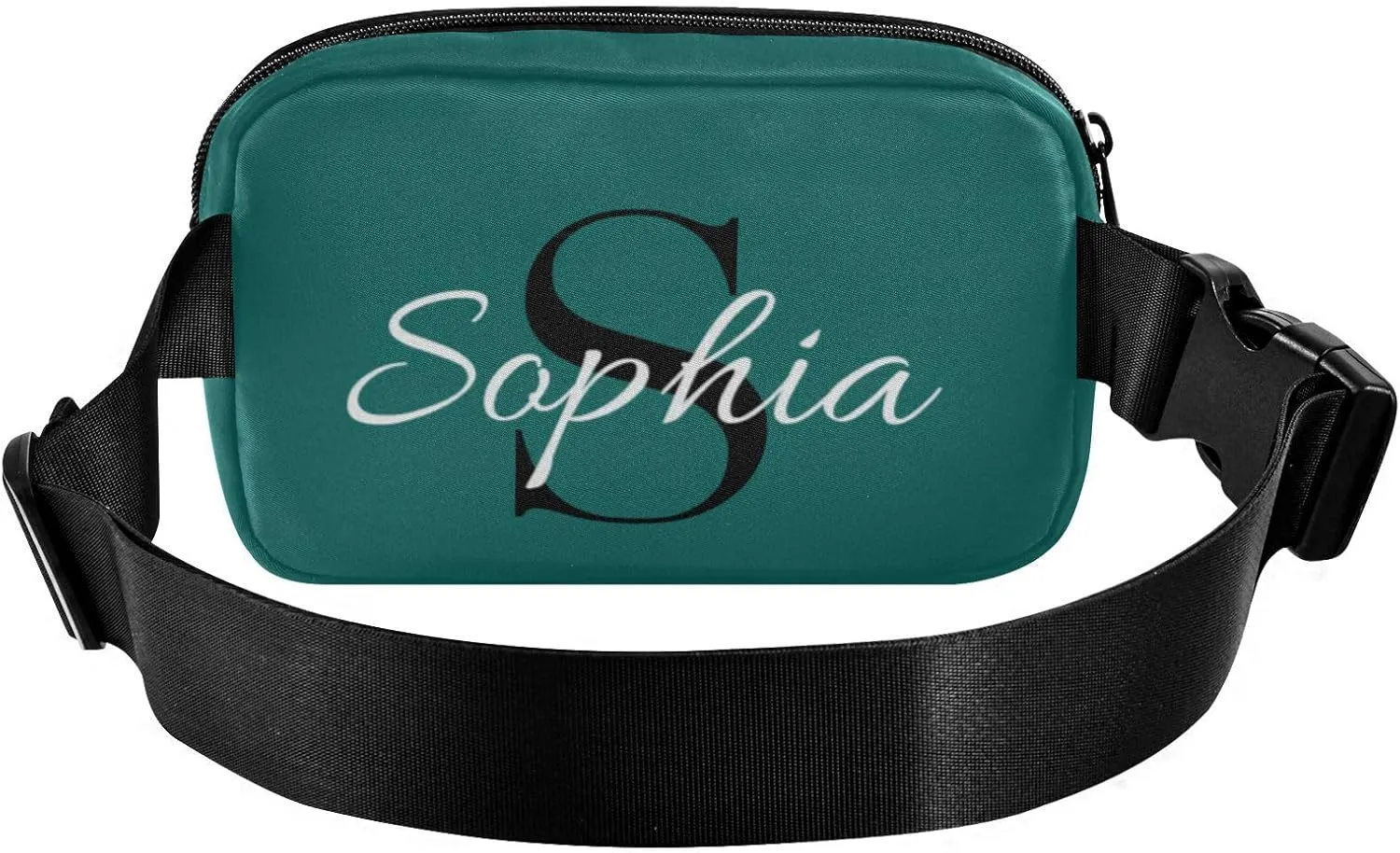 Custom Green Fanny Pack for Women Men Personalizied Belt Bag Crossbody Waist Pouch Waterproof Everywhere Purse Fashion Sling Bag for Outdoors Shopping