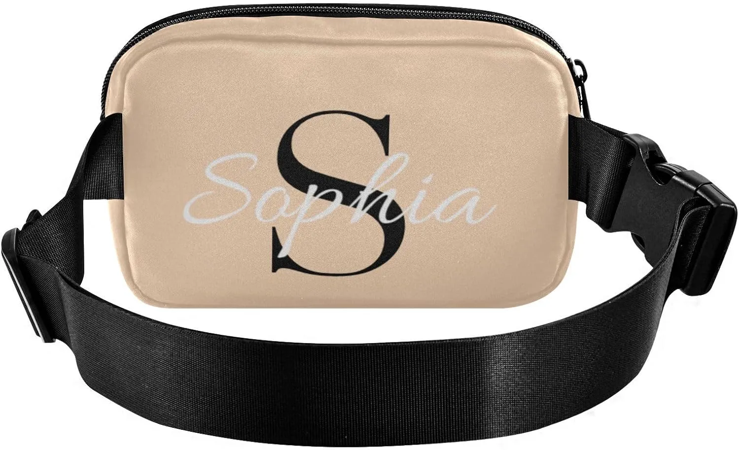 Custom Peach Fanny Pack for Women Men Personalizied Belt Bag Crossbody Waist Pouch Waterproof Everywhere Purse Fashion Sling Bag for Workout Hiking Travel