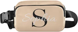 Custom Peach Fanny Pack for Women Men Personalizied Belt Bag Crossbody Waist Pouch Waterproof Everywhere Purse Fashion Sling Bag for Workout Hiking Travel