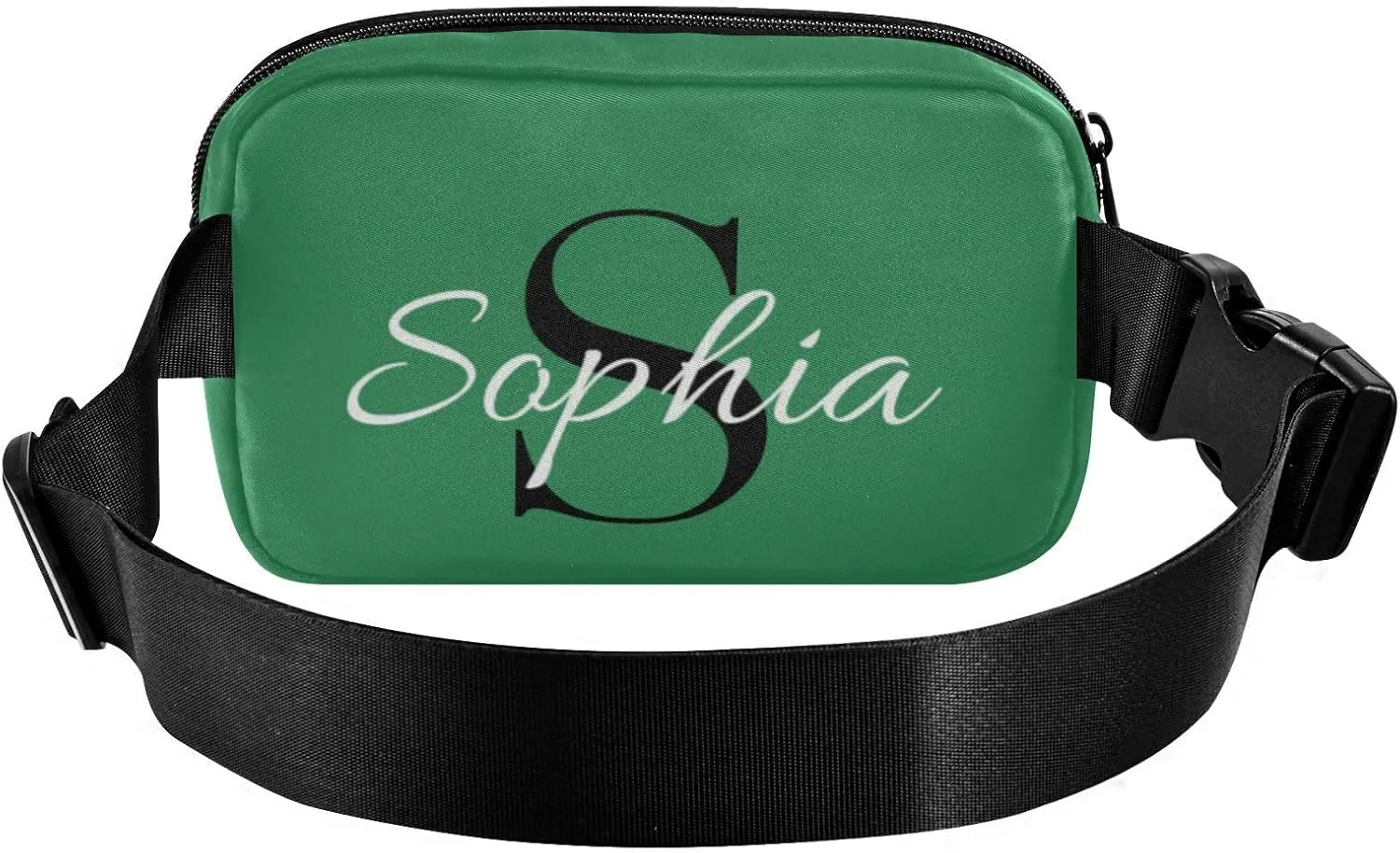 Custom Sea Green Fanny Pack for Women Men Personalizied Belt Bag Crossbody Waist Pouch Waterproof Everywhere Purse Fashion Sling Bag for Running Jogging