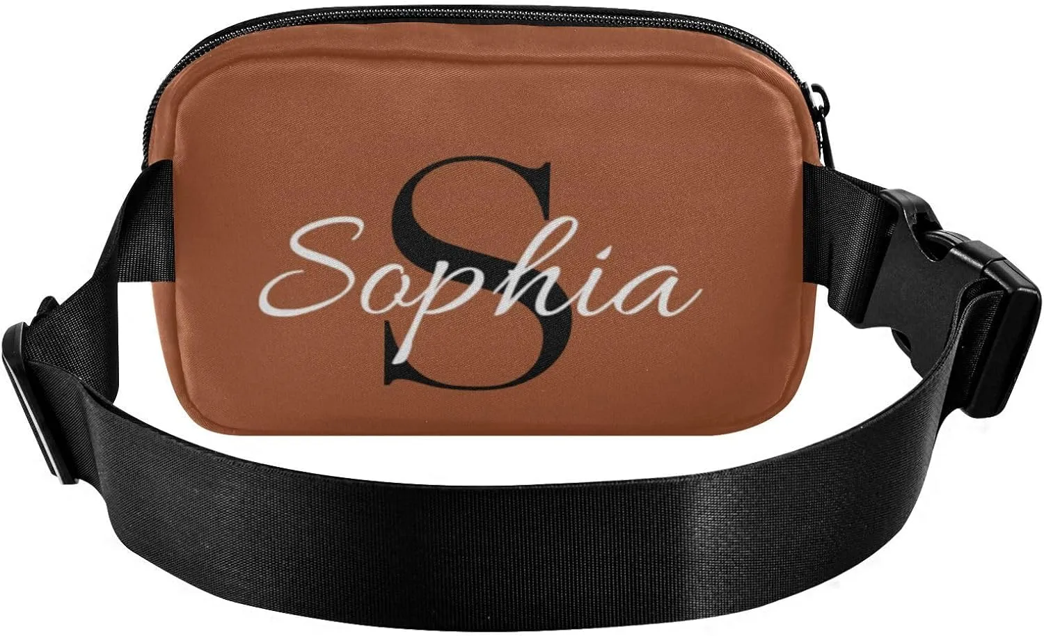 Custom Sienna Fanny Pack for Women Men Personalizied Belt Bag Crossbody Waist Pouch Waterproof Everywhere Purse Fashion Sling Bag for Running Walking