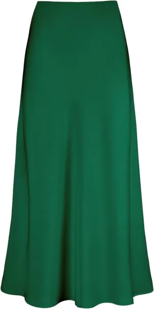 Cute Skirts for Women High Waisted A-Line Solid Color Satin Trendy Fairy Workout Womens Elegant Summer Sexy Flowy