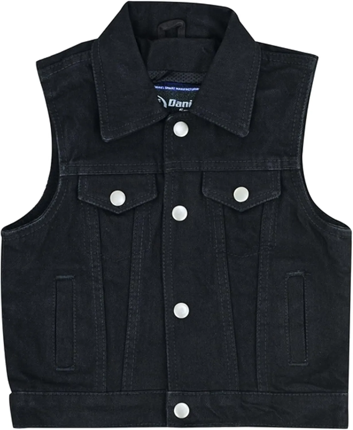 Daniel Smart Kids Jean Vest Premium Quality Denim Vest Kids with Unique Design and Multiple Pockets