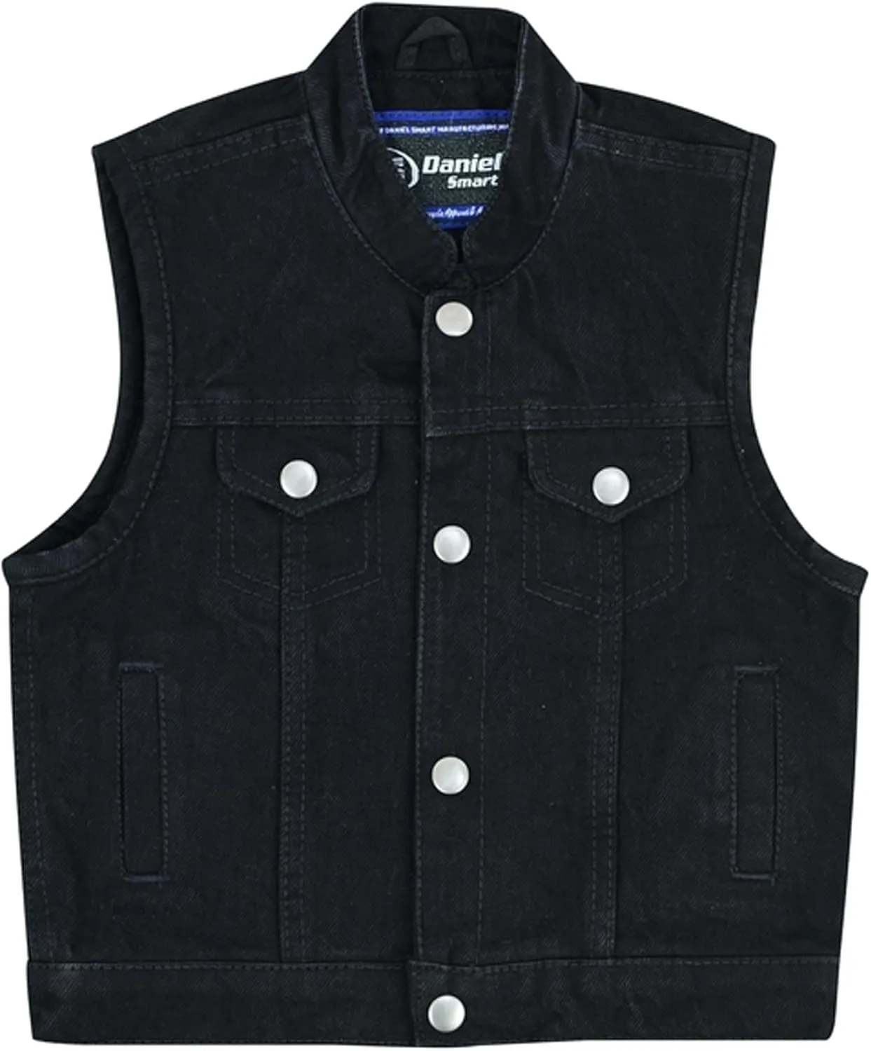 Daniel Smart Kids Jean Vest Premium Quality Denim Vest Kids with Unique Design and Multiple Pockets