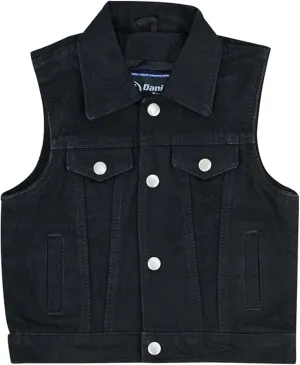 Daniel Smart Kids Jean Vest Premium Quality Denim Vest Kids with Unique Design and Multiple Pockets