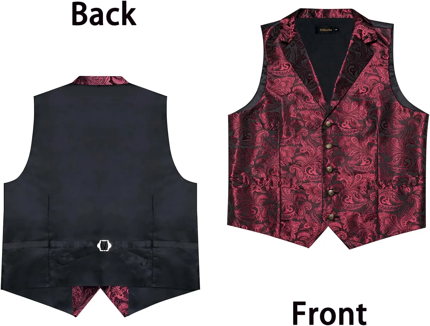 DiBanGu Men's Formal Suit Waistcoat - Business & Casual Dress Vests
