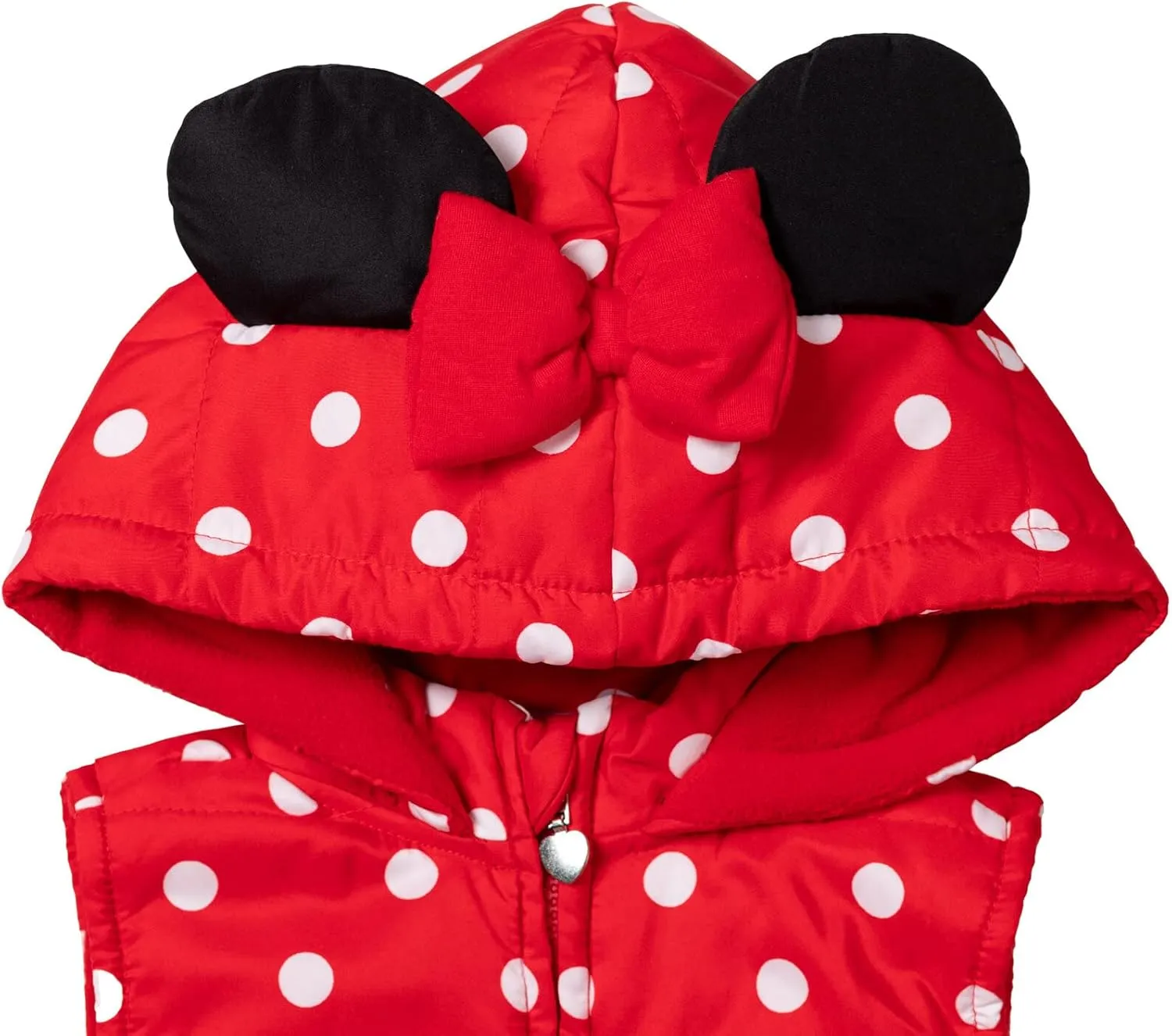 Disney Minnie Mouse Zip Up Vest Puffer T-Shirt and Leggings 3 Piece Outfit Set Infant to Big Kid