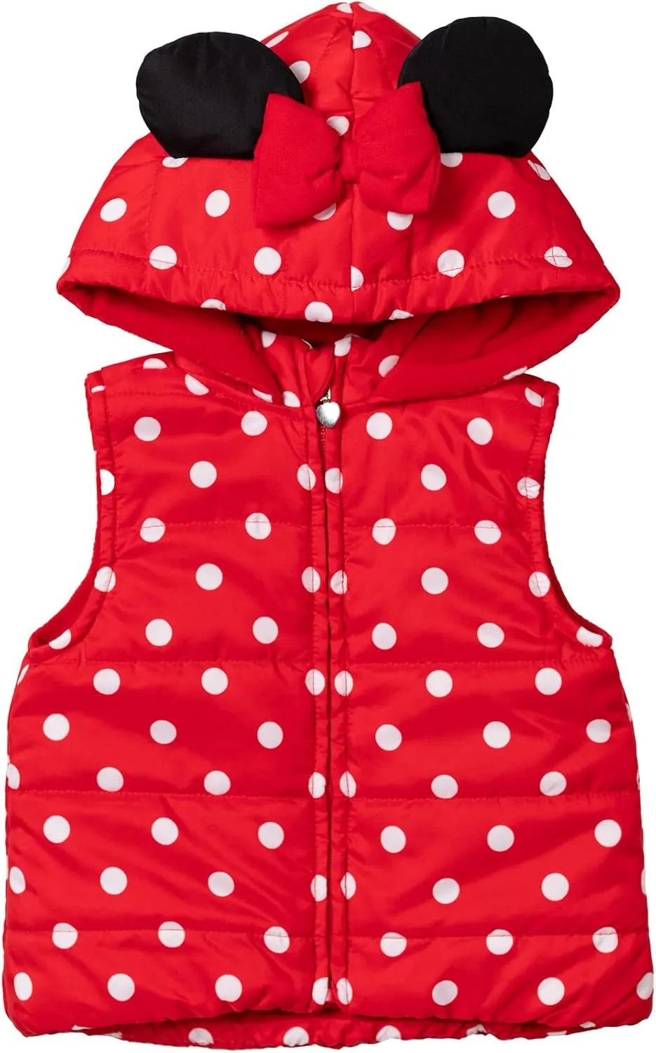 Disney Minnie Mouse Zip Up Vest Puffer T-Shirt and Leggings 3 Piece Outfit Set Infant to Big Kid