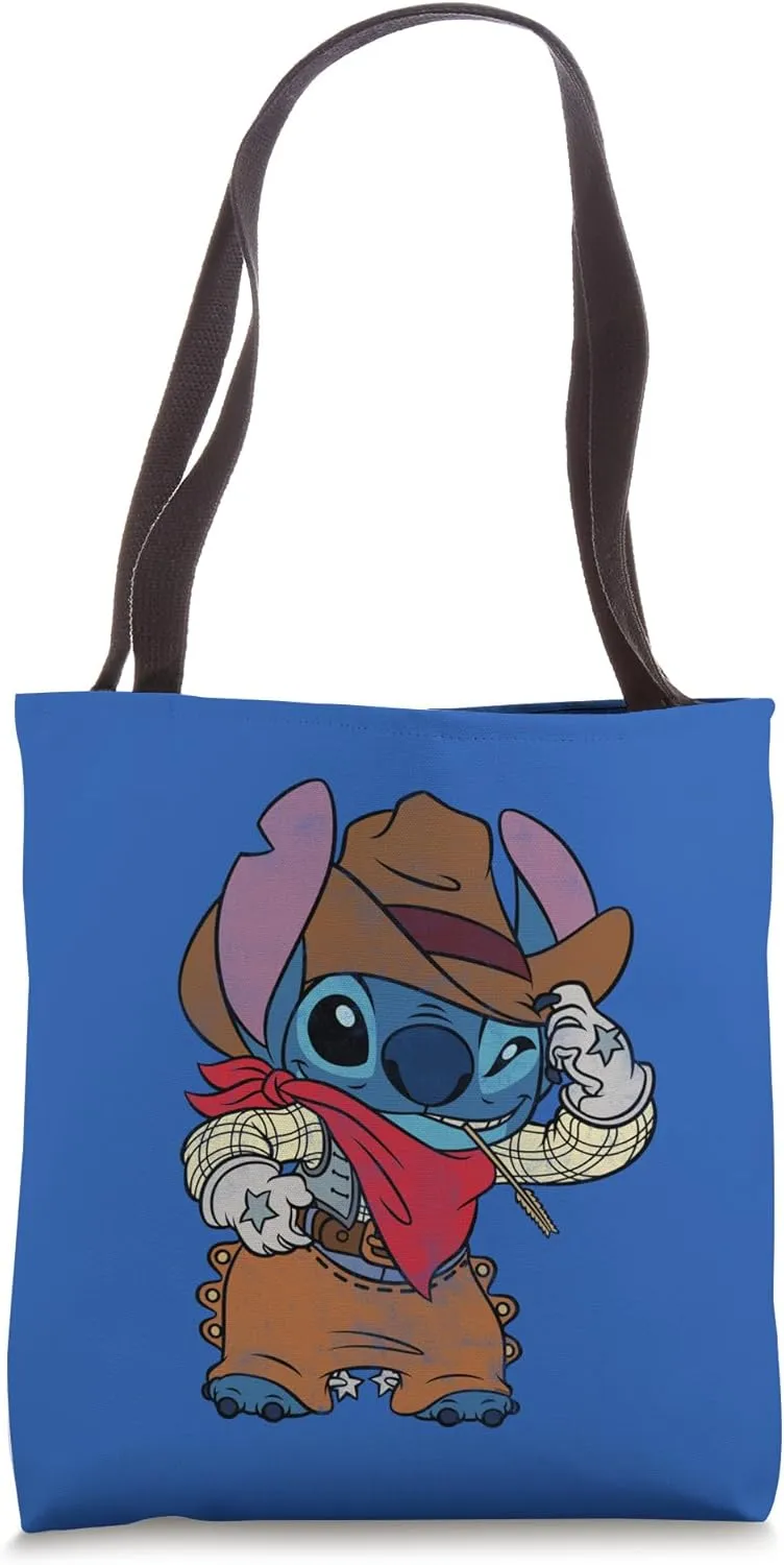 Disney Stitch Cowboy Costume Western Vintage Look Tote Bag