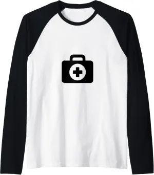 Doctor's bag - gift for doctor, nurse, paramedic, pharmacist Raglan Baseball Tee