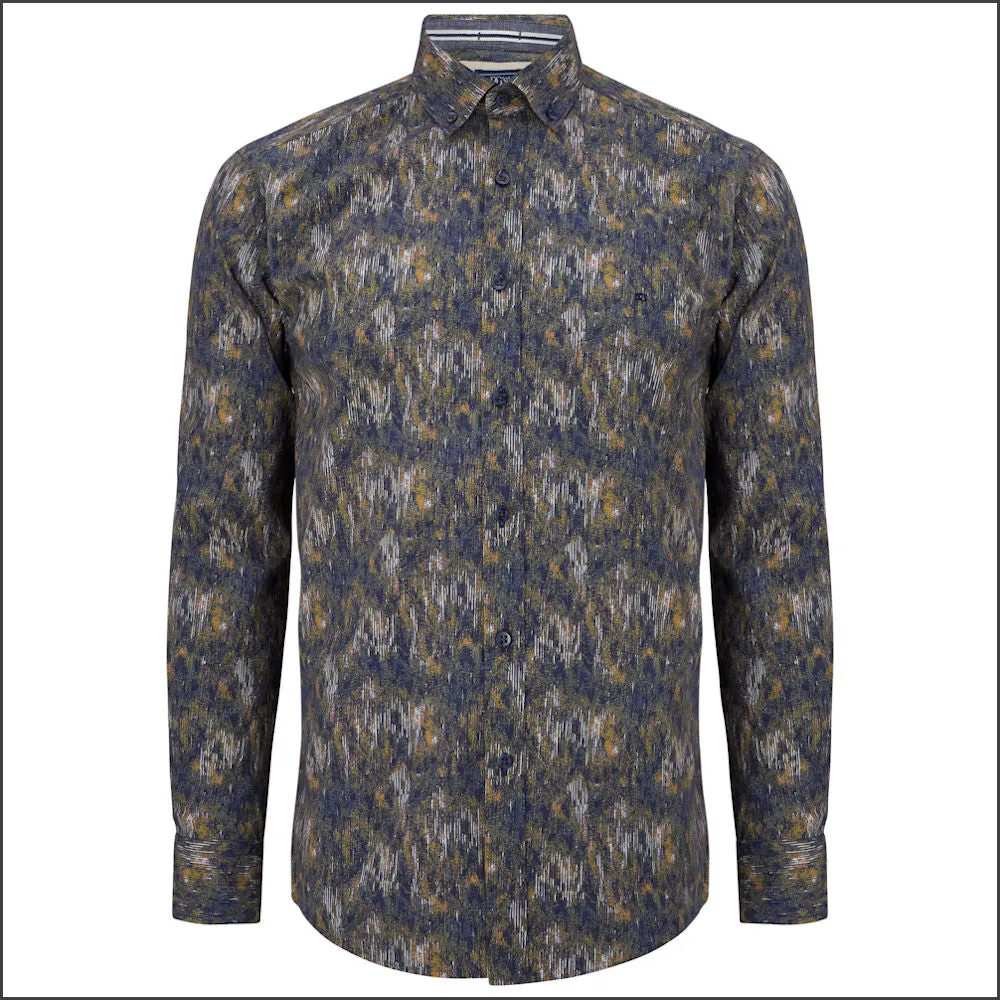 Drifter Geneva  Brown Multi Pattern Shirt--