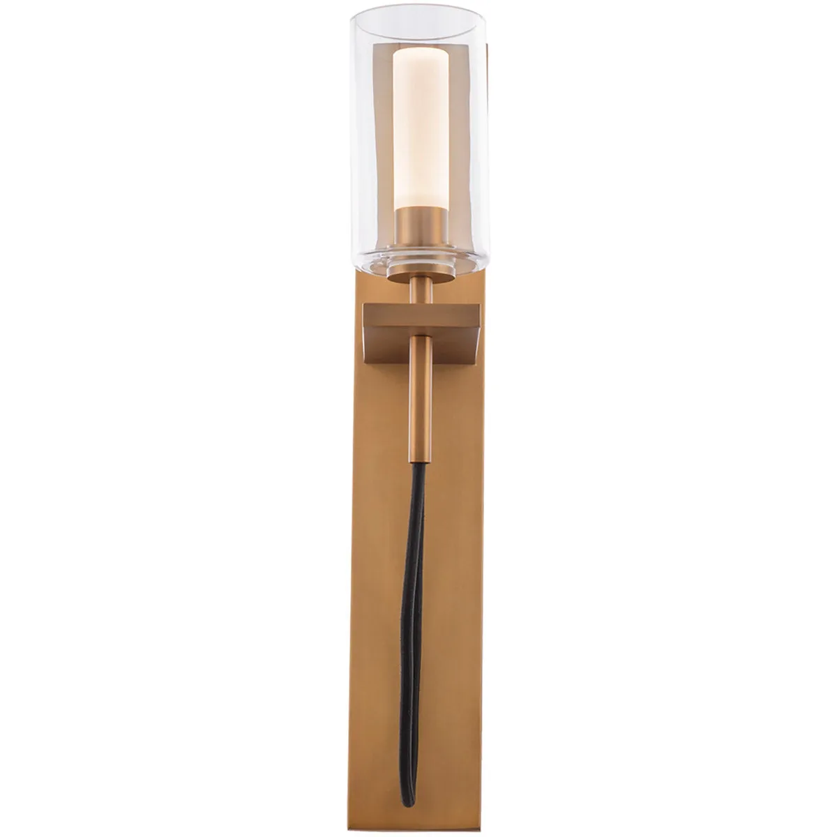 Eames 18 In LED Armed Sconce 3000K Brass Finish
