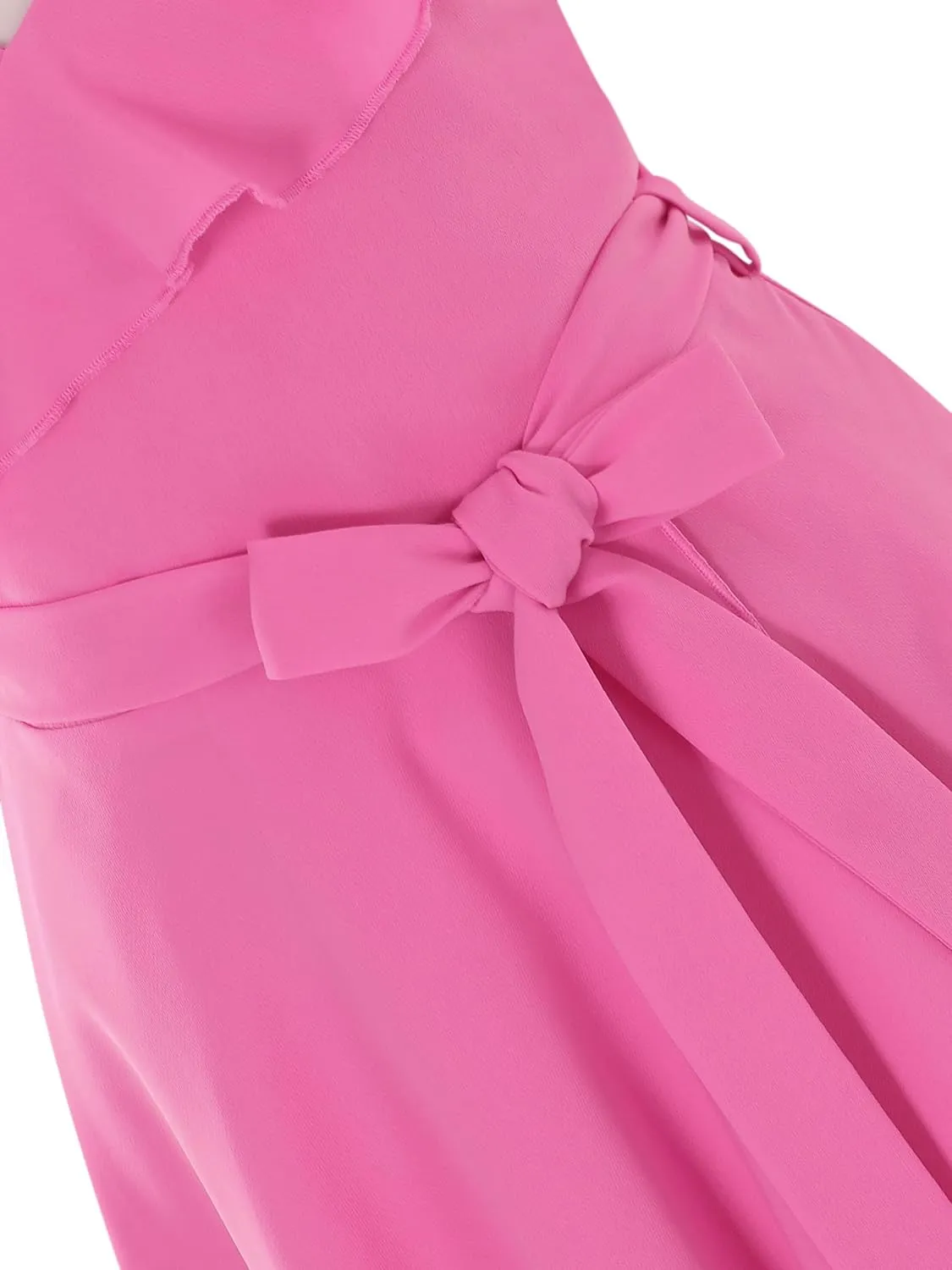 Flofallzique Girls Chiffon Dress Summer Party Wear Ruffle V Neck Wedding Graduation Junior Dress for 5-14 Years