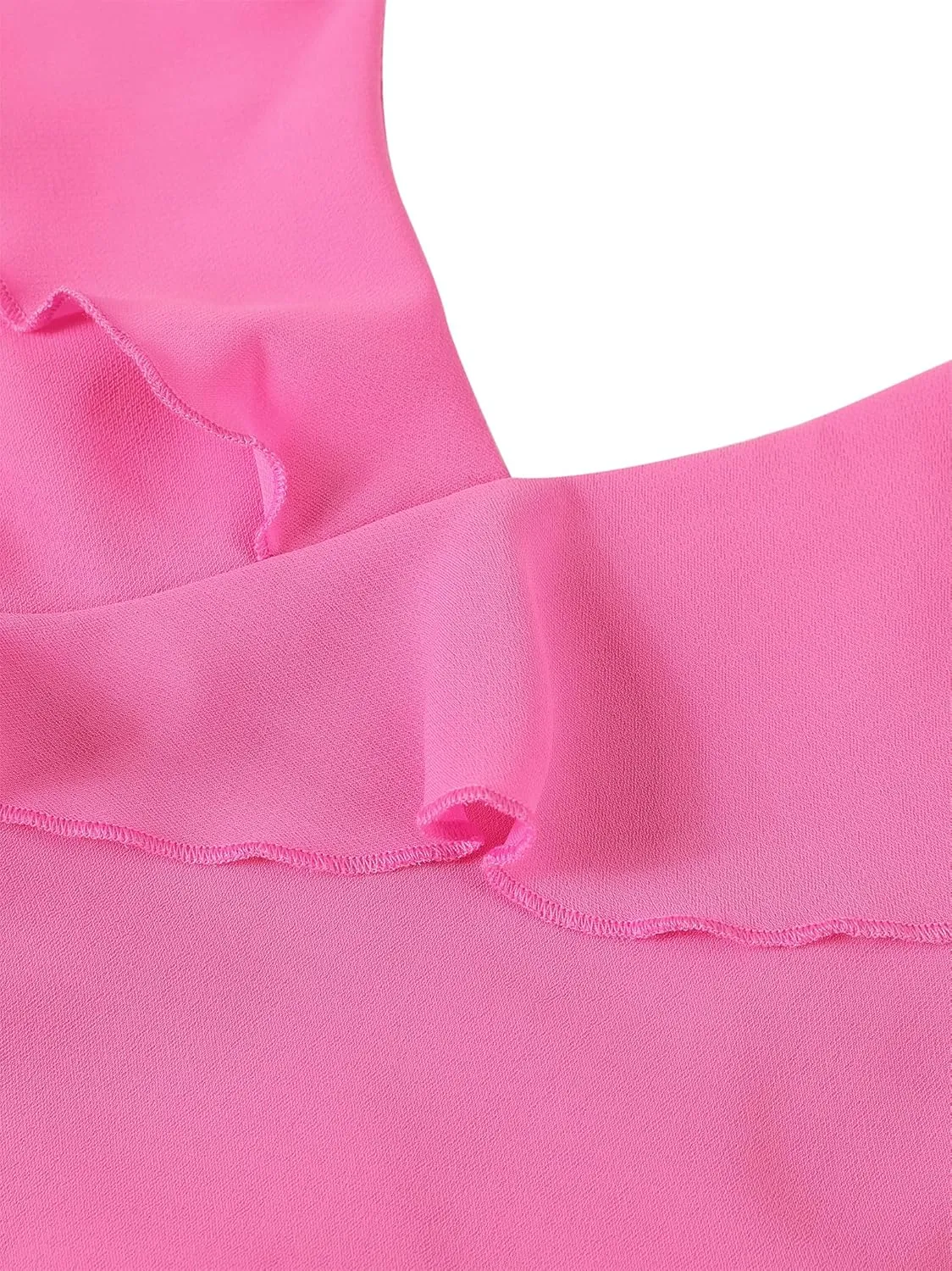 Flofallzique Girls Chiffon Dress Summer Party Wear Ruffle V Neck Wedding Graduation Junior Dress for 5-14 Years