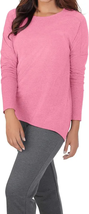 Fruit of the Loom Women's Crafted Comfort Relaxed Fit Tri-Blend Tees, Short & Long Sleeve