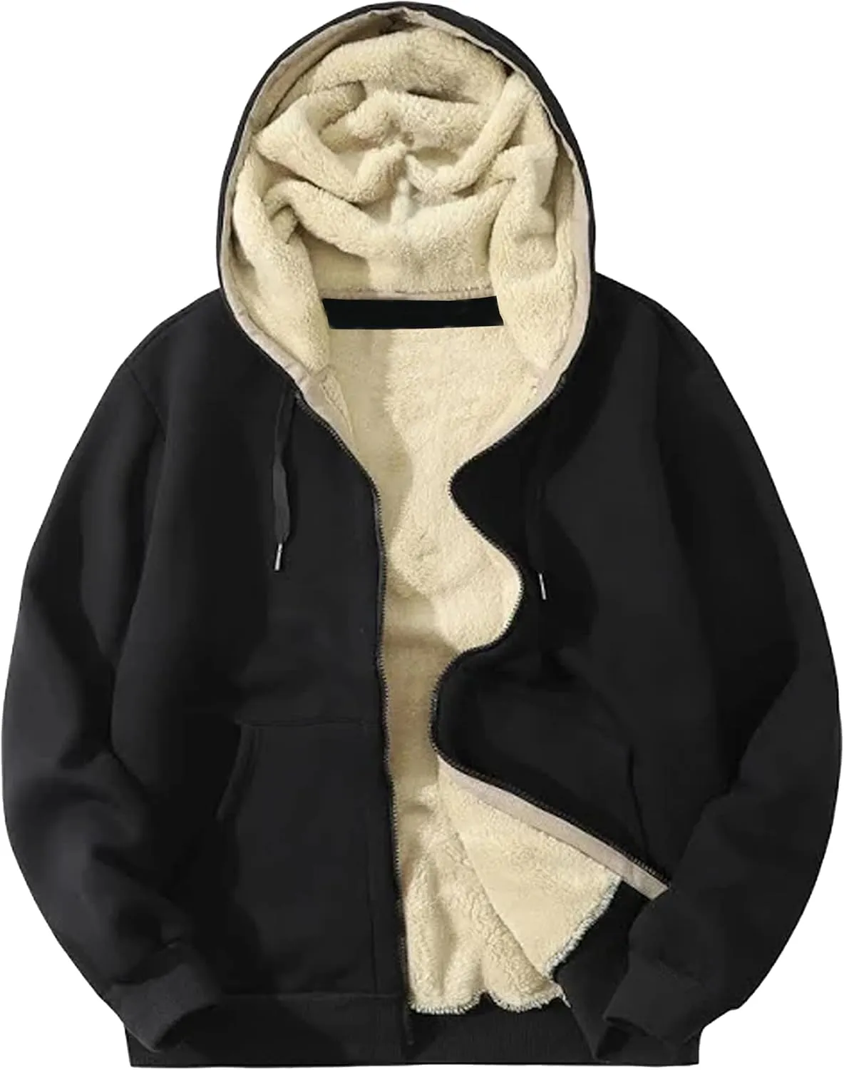Galaxy by Harvic 3-Pack Men's Heavyweight Sherpa Hoodie - Ultra-Warm Full-Zip Jacket with Cozy Fleece Lining