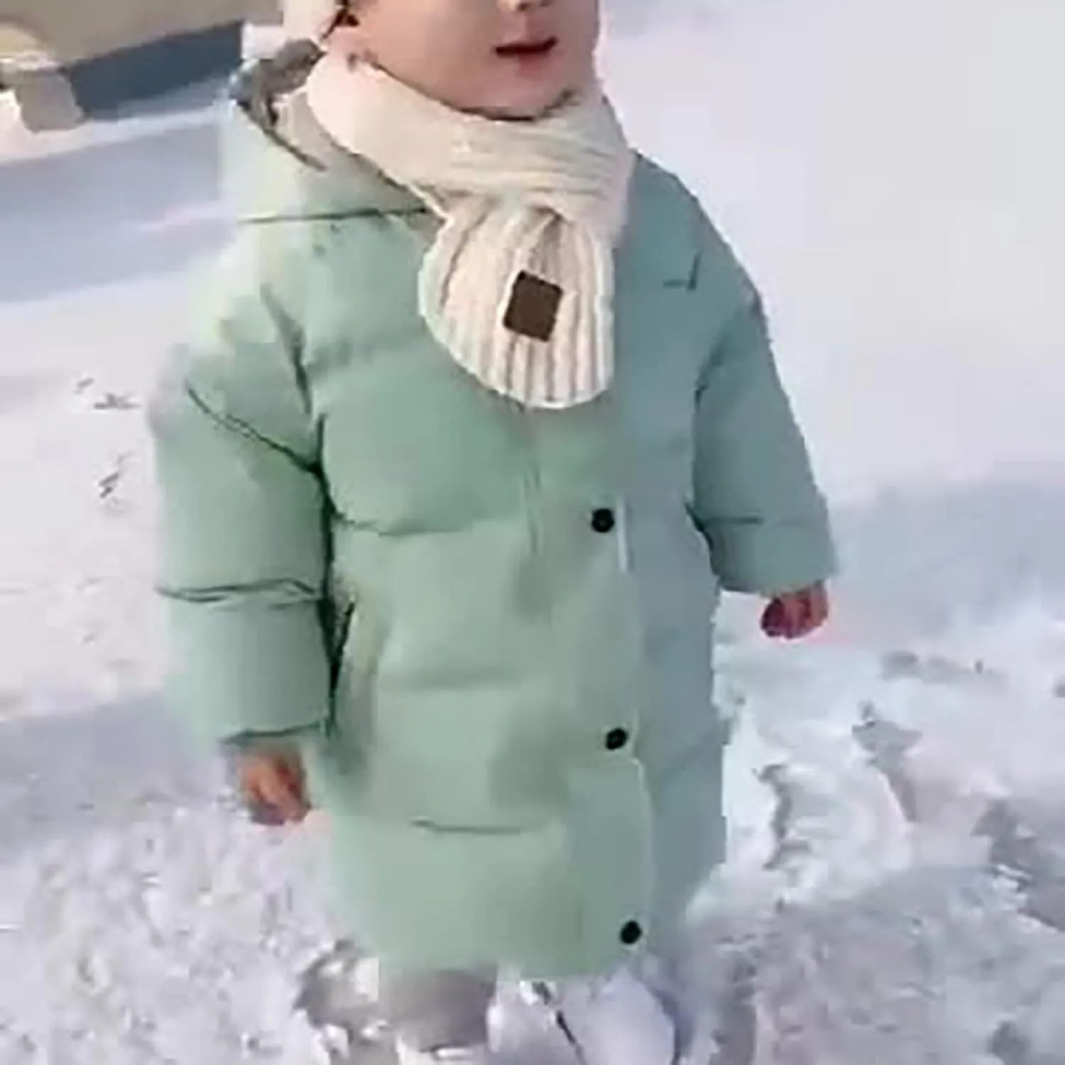 Girls Weights Children's Down Padded Jacket Long Cotton Padded Jacket Baby Children's Padded Puffy Jackets for Girls