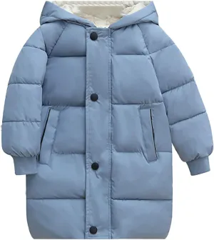 Girls Weights Children's Down Padded Jacket Long Cotton Padded Jacket Baby Children's Padded Puffy Jackets for Girls