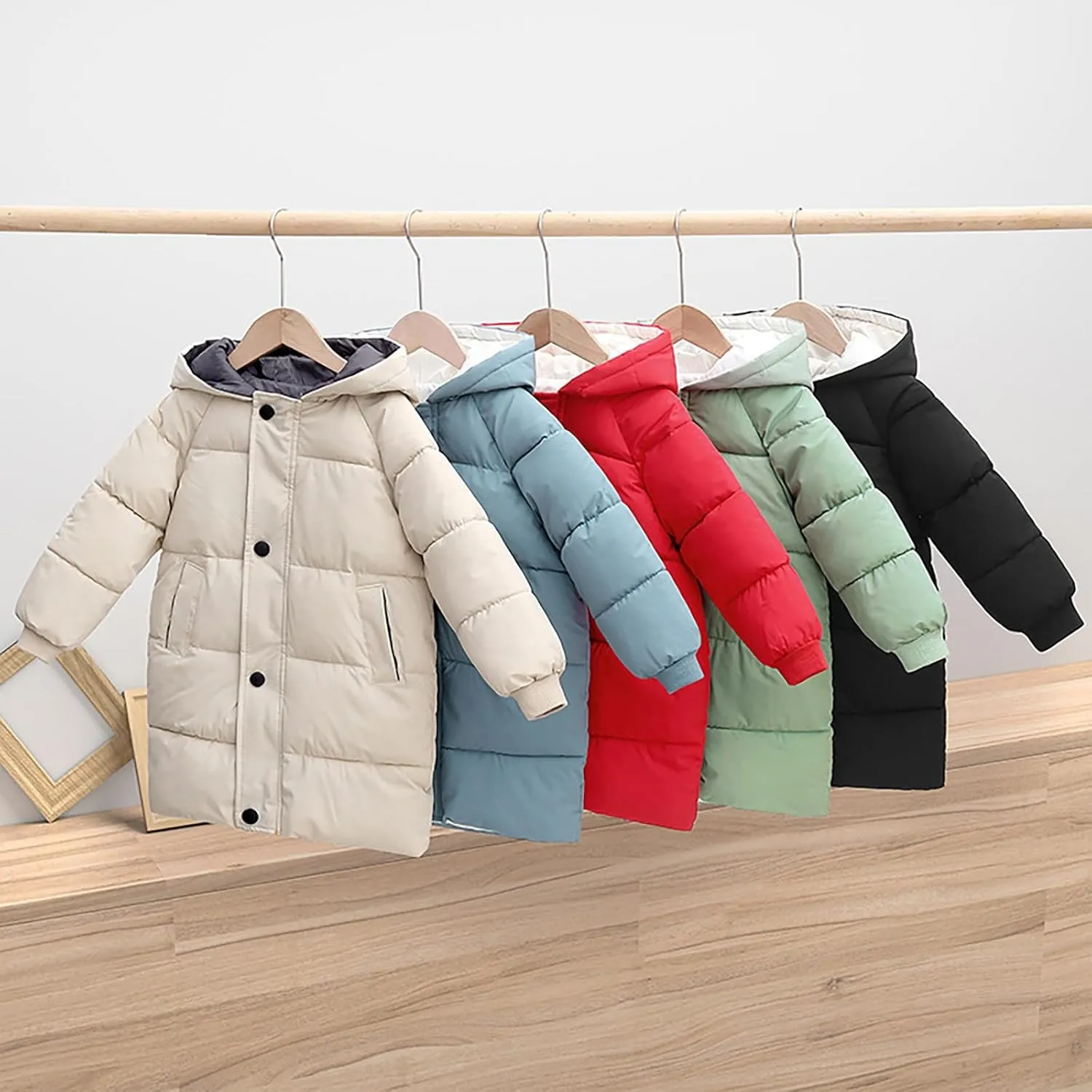 Girls Weights Children's Down Padded Jacket Long Cotton Padded Jacket Baby Children's Padded Puffy Jackets for Girls