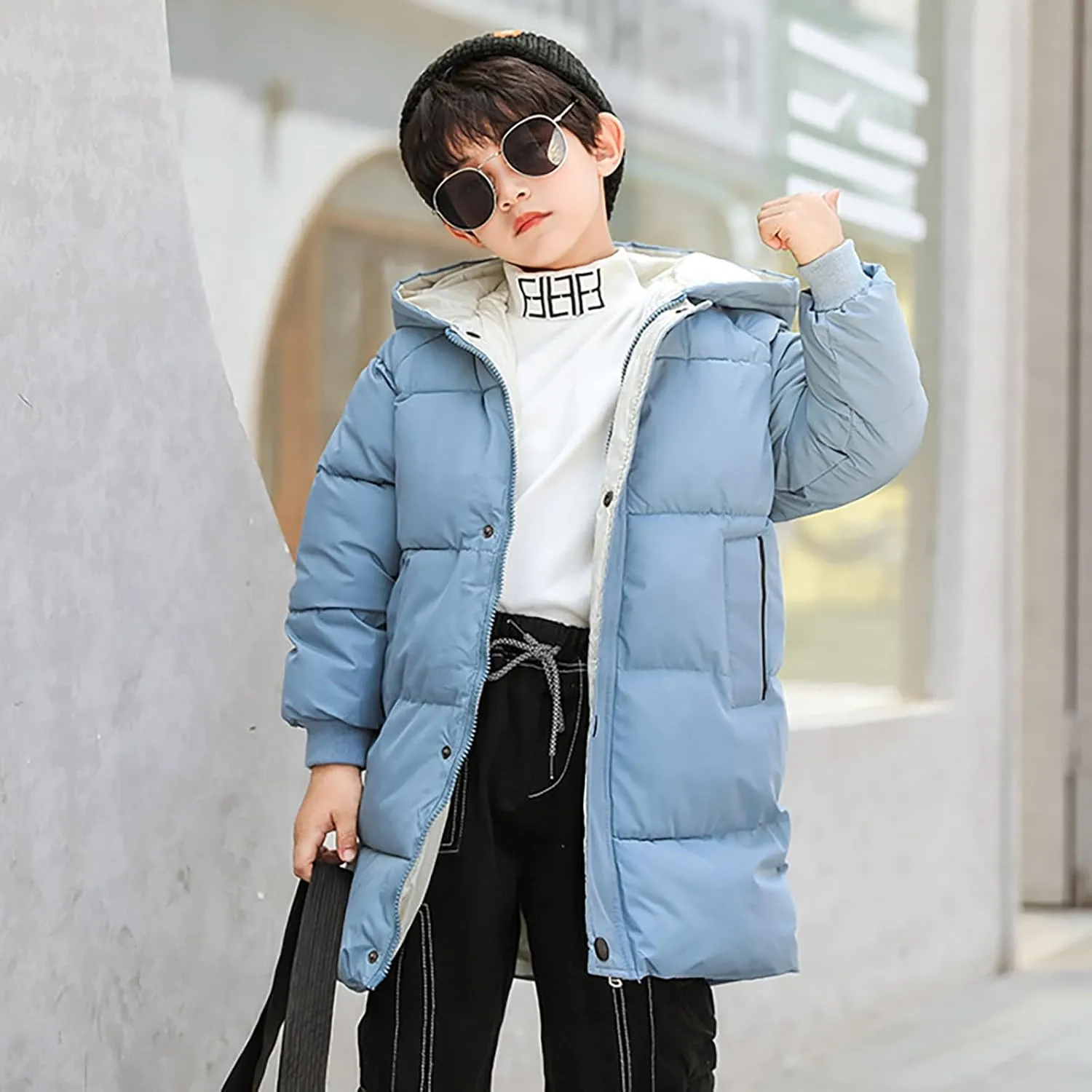 Girls Weights Children's Down Padded Jacket Long Cotton Padded Jacket Baby Children's Padded Puffy Jackets for Girls