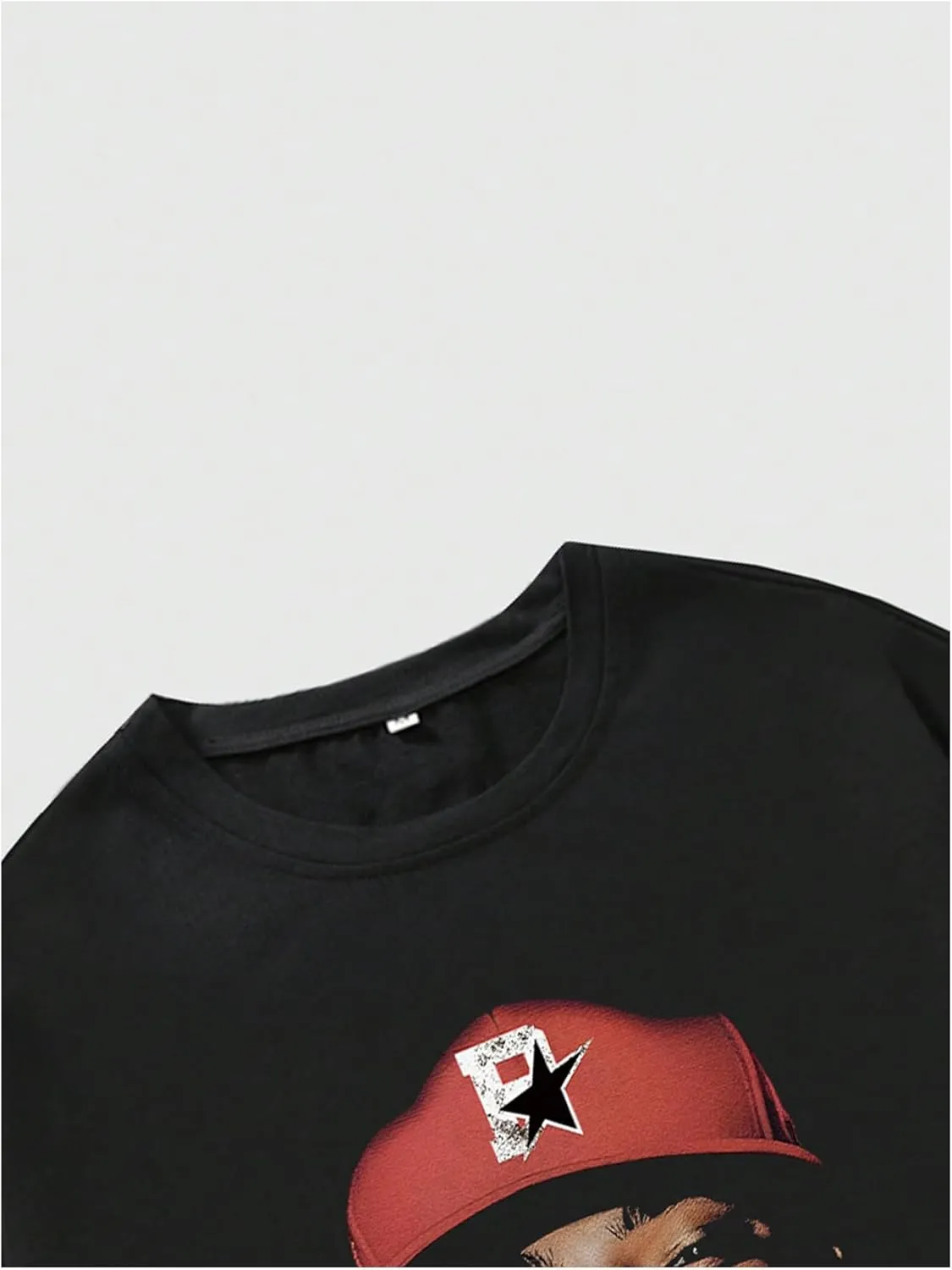 GORGLITTER Men's Graphic Tee Oversized Crewneck Short Sleeve Y2K T Shirt