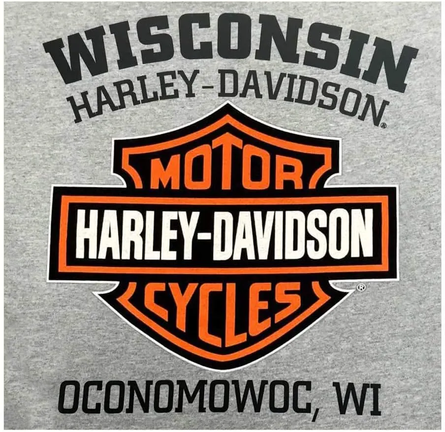 Harley-Davidson Men's Tee, Distressed Bar & Shield T-Shirt, Gray 30296597