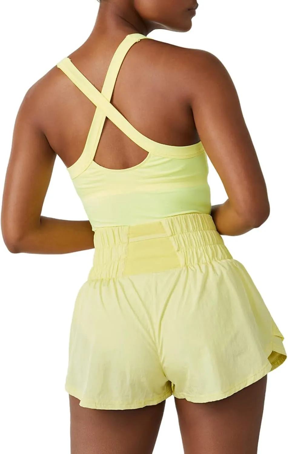 Honganda Women's Workout Athletic Romper Sleeveless Jumpsuit Tennis Dress Skorts Running Exercise Gym Yoga Golf Dress