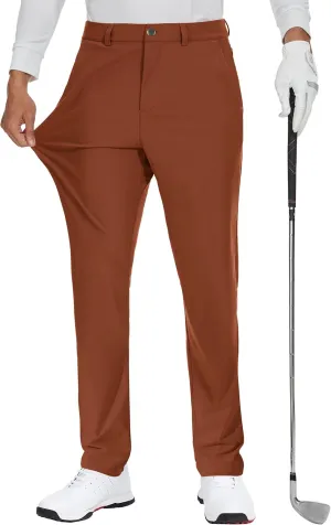 JWM Men's Golf Dress Pant Stretch - 30"/32"/34" Work Business Casual Comfy Trousers Slacks Quick Dry Lightweight 5 Pockets