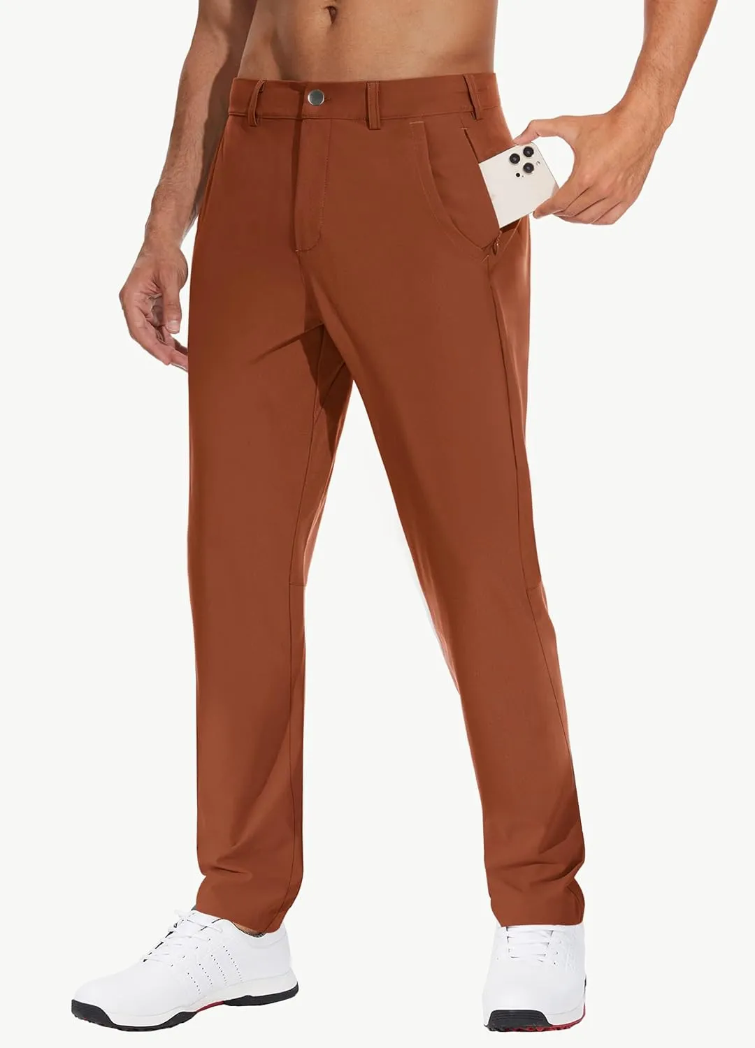 JWM Men's Golf Dress Pant Stretch - 30"/32"/34" Work Business Casual Comfy Trousers Slacks Quick Dry Lightweight 5 Pockets