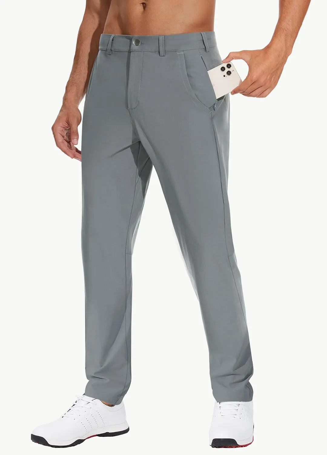 JWM Men's Golf Dress Pant Stretch - 30"/32"/34" Work Business Casual Comfy Trousers Slacks Quick Dry Lightweight 5 Pockets