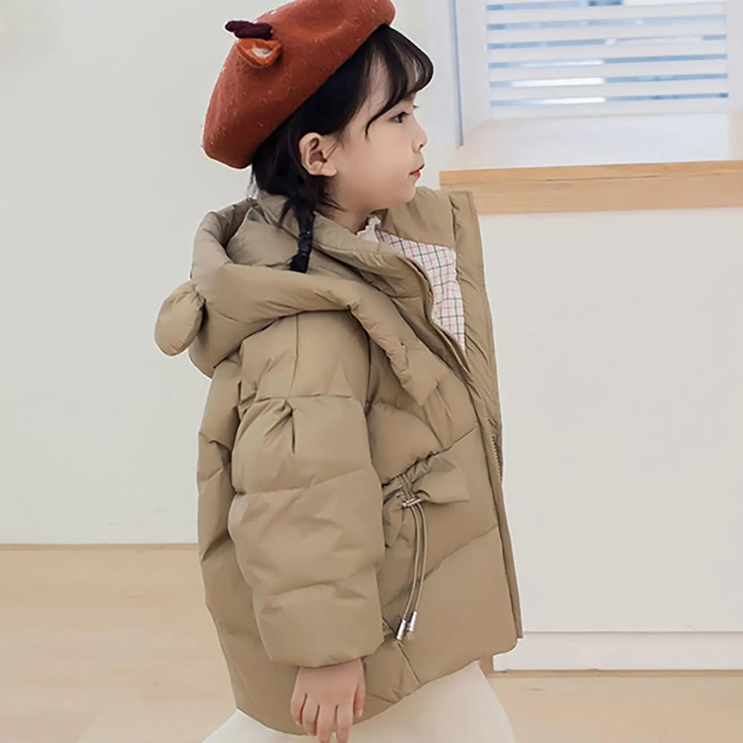 Kids Toddler Baby Girls Boys Winter Warm Thick Solid Cotton Long Sleeve Padded Jacket Coat Clothes Jacket Unlined