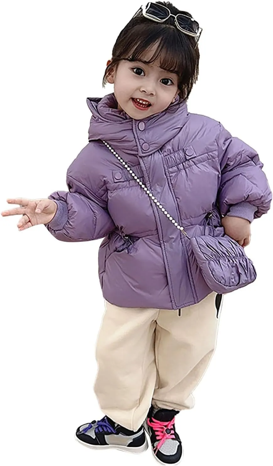 Kids Toddler Baby Girls Boys Winter Warm Thick Solid Cotton Long Sleeve Padded Jacket Coat Warm Fall Jacket Girls