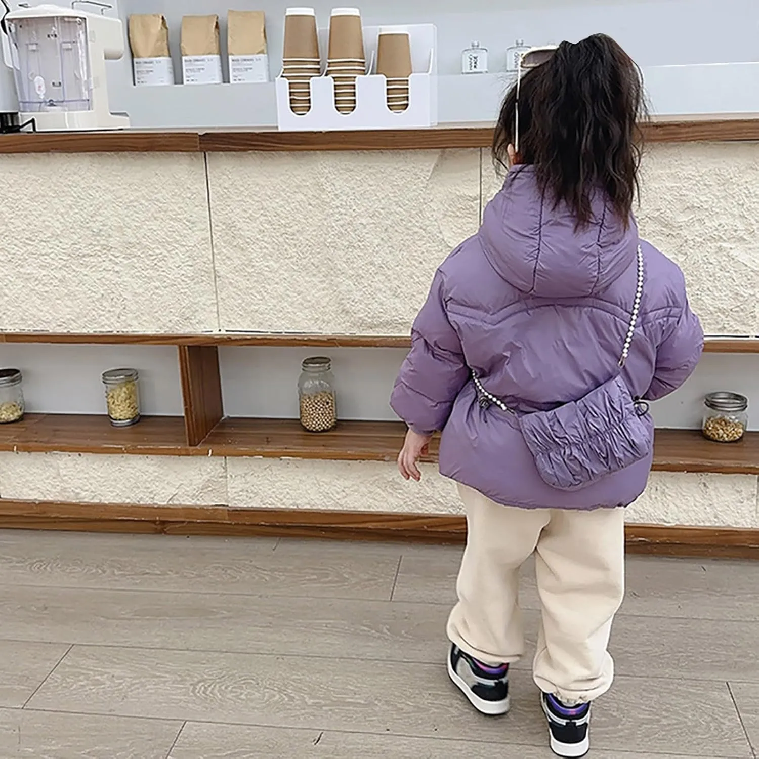 Kids Toddler Baby Girls Boys Winter Warm Thick Solid Cotton Long Sleeve Padded Jacket Coat Warm Fall Jacket Girls