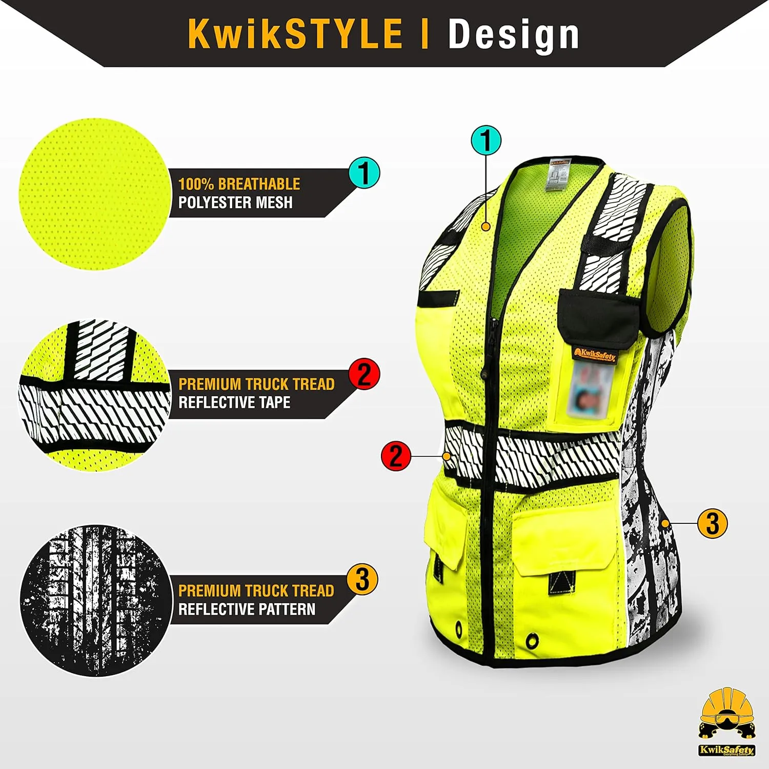 KwikSafety - Charlotte, NC - RoadBOSS Economy & Premium Safety Vest for Women [SNUG-FIT] Class 2 ANSI Tested OSHA