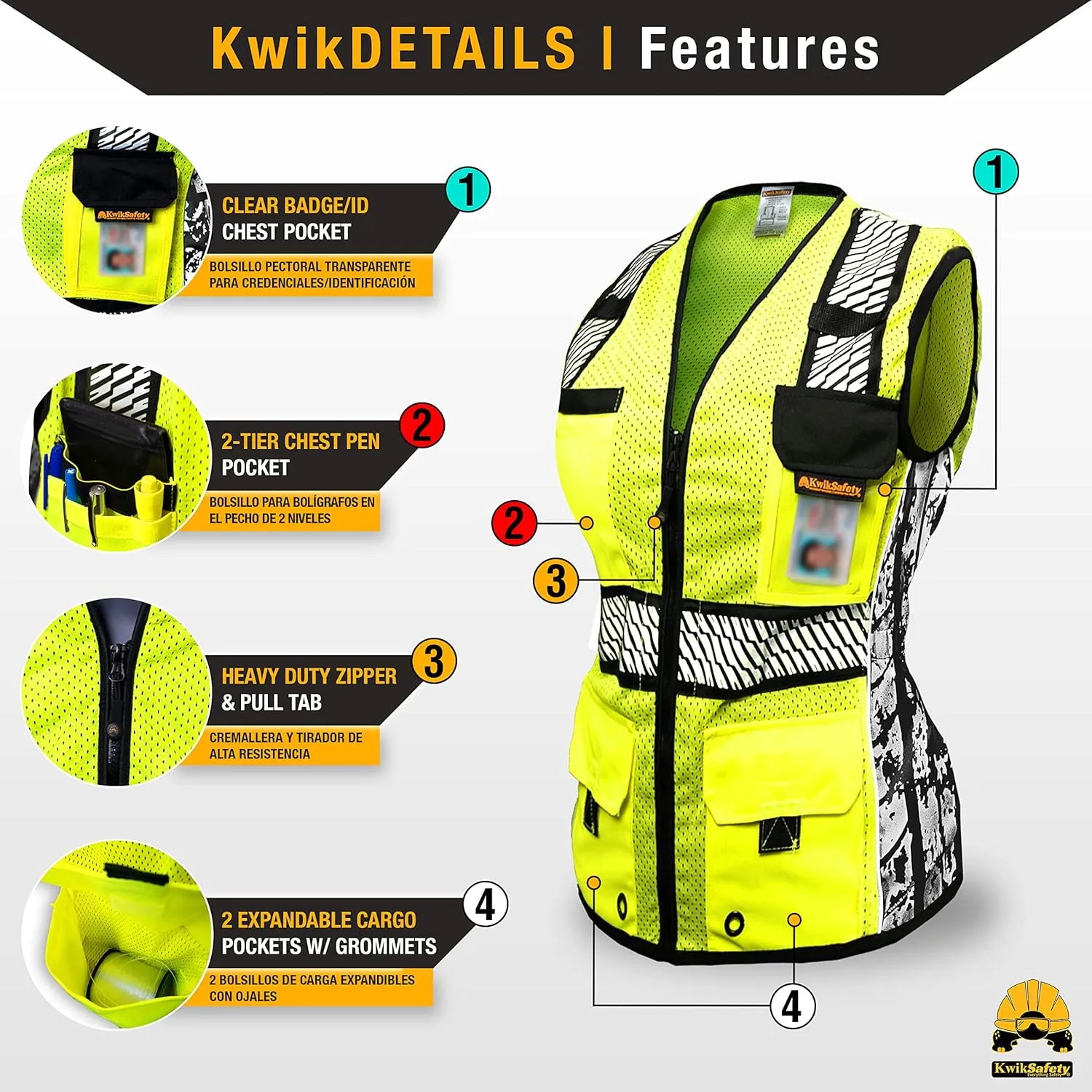 KwikSafety - Charlotte, NC - RoadBOSS Economy & Premium Safety Vest for Women [SNUG-FIT] Class 2 ANSI Tested OSHA