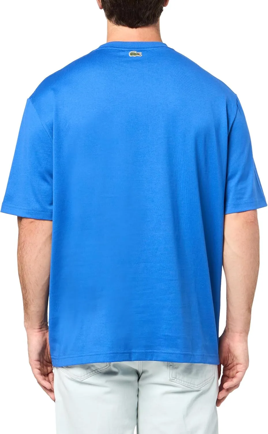 Lacoste Men's Short Sleeve Loose Fit Front Large Croc Graphic Tee Shirt