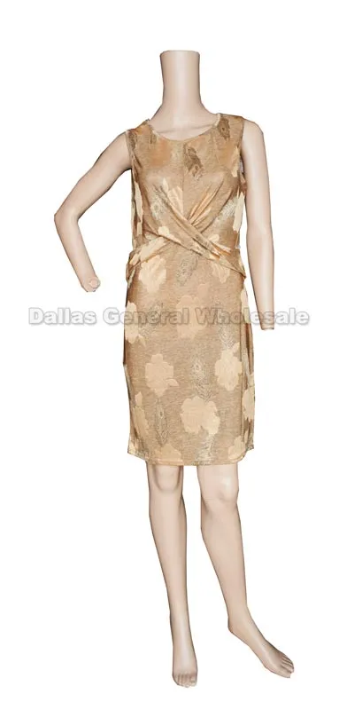 Ladies Casual Floral Short Dresses Wholesale