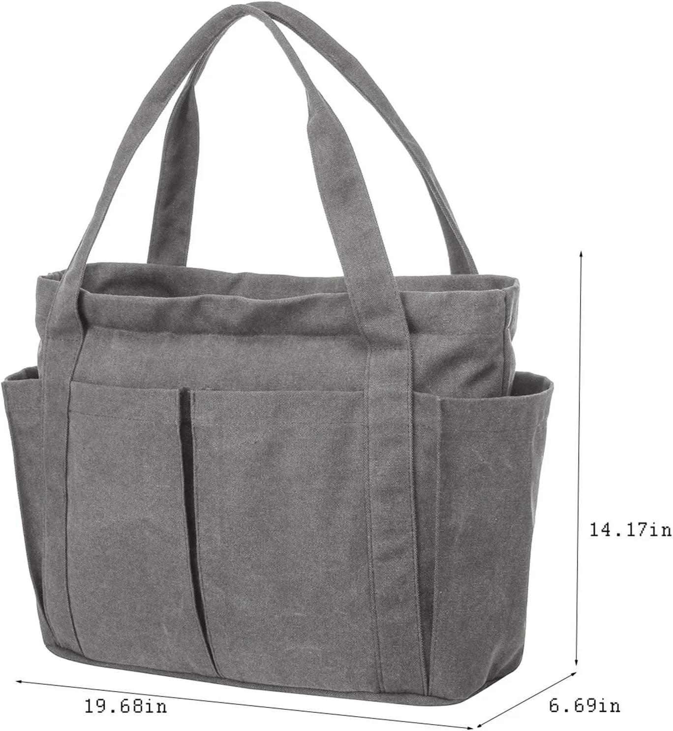 Large Tote Bag Canvas Beach Bag with Pockets Shoulder Bag for Women