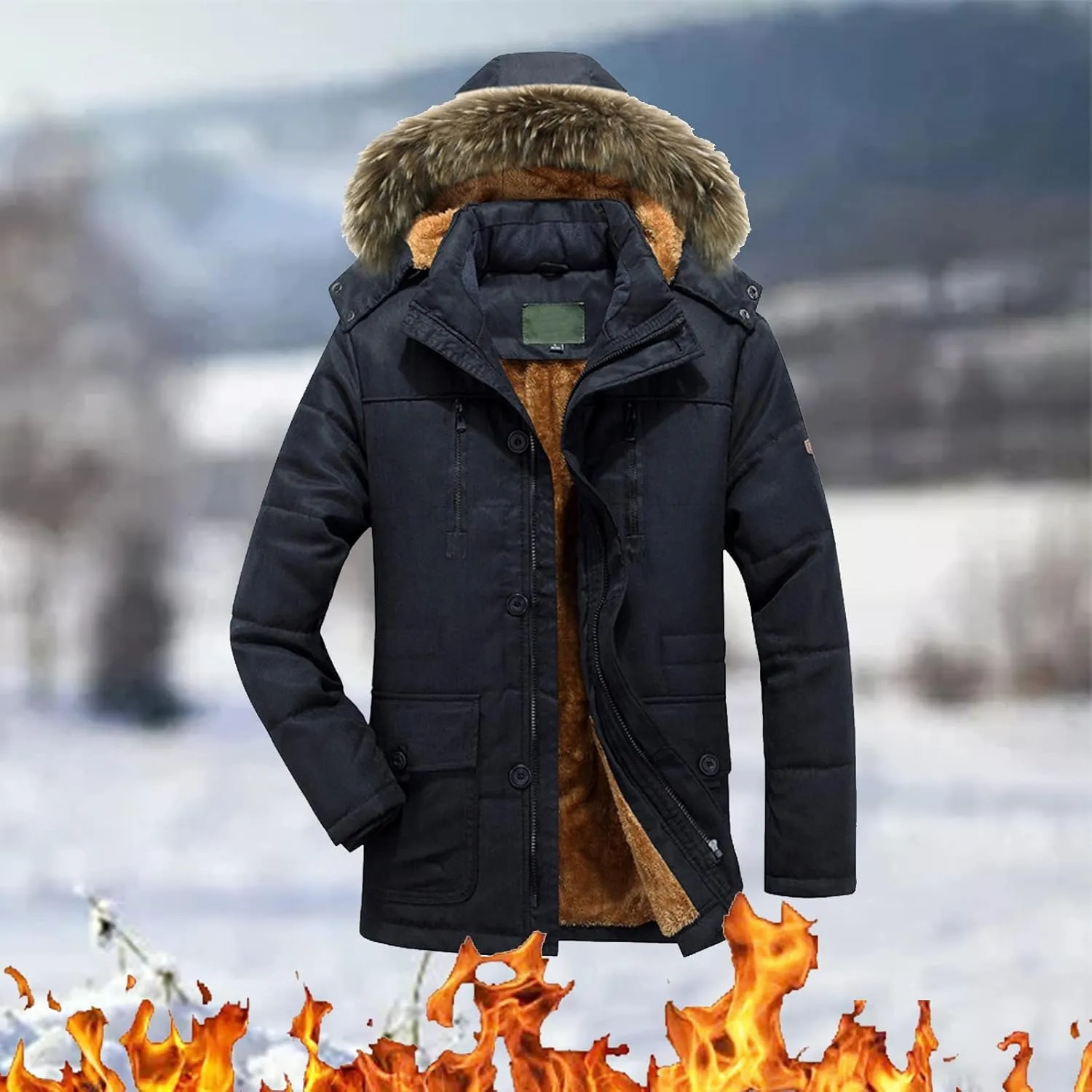 LCMTWX Winter Coats for Men Jacket Stand Collar Knitted Splice Sweater Coat Casual Cardigan Stylish Outwear Men's Thick