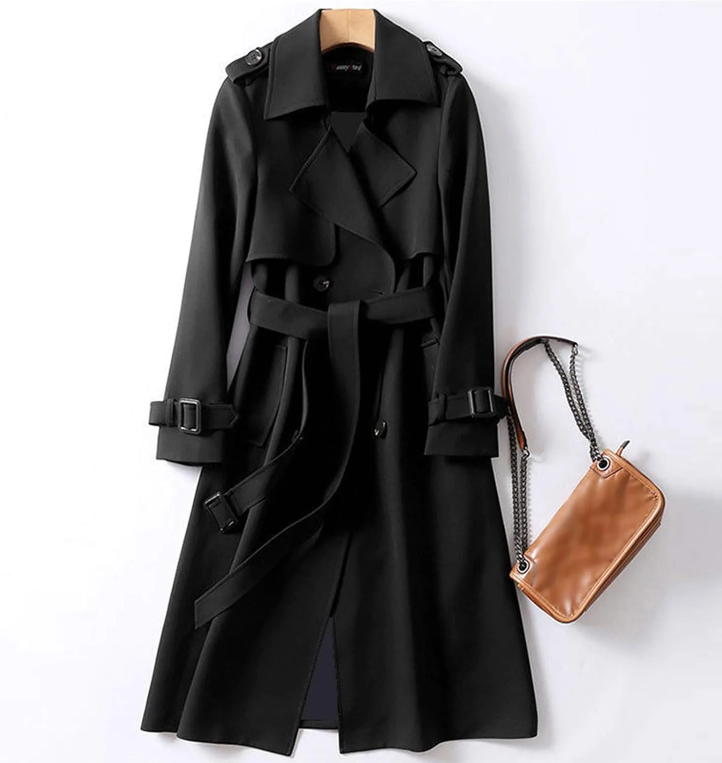 LCMTWX Women's 2023 Fashion Winter Coat Office Sleeveless Button Woolen Jacket Coat Winter Coat Women Womens Trench Coat