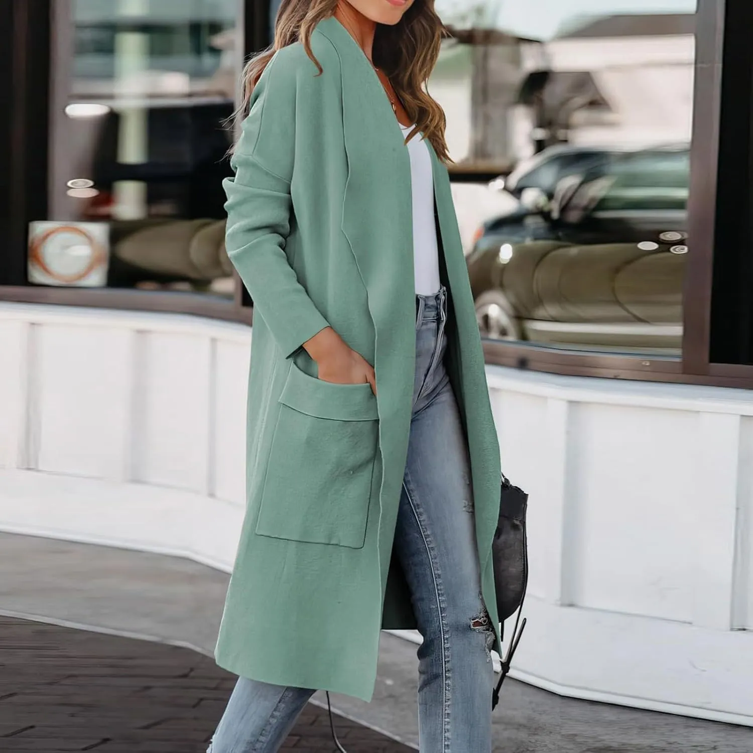 LCMTWX Women's Winter Coats Casual Suit Collar Printed Pocket Jacket Womens Trench Coat Women's Trench Coats Coat for