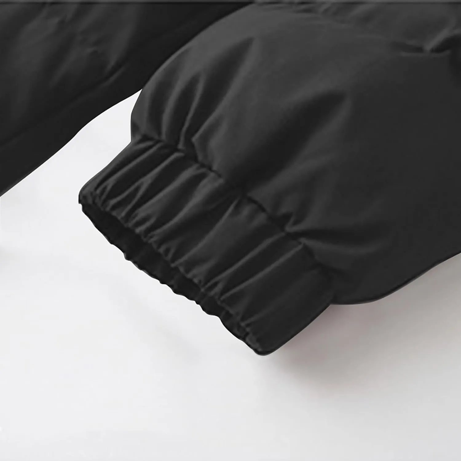 lcziwo Mens Long Hooded Puffer Jacket Long Sleeve Zip up Oversized Parka Thicken Padded Cotton Jacket Warm Quilted Coat