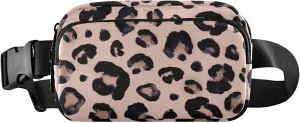 Leopard Fanny Pack for Women Men Belt Bag Crossbody Waist Pouch Waterproof Everywhere Purse Fashion Sling Bag for Running Hiking Walking Travel