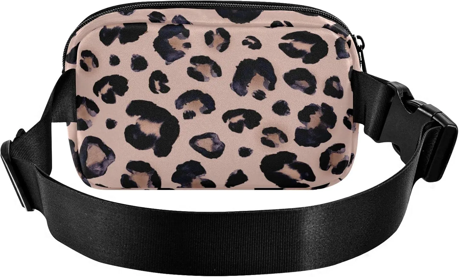 Leopard Fanny Pack for Women Men Belt Bag Crossbody Waist Pouch Waterproof Everywhere Purse Fashion Sling Bag for Running Hiking Walking Travel