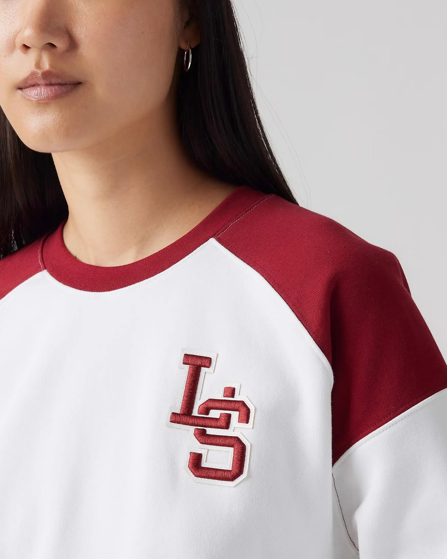 Levi's® Womens Graphic Campout Crew Sweat - Bright White / Sundried Tomato